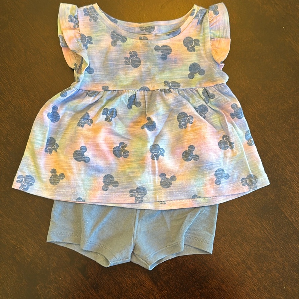 Disney Jumping Bean Baby Bean 2-Piece Little Girl Top and Short Set